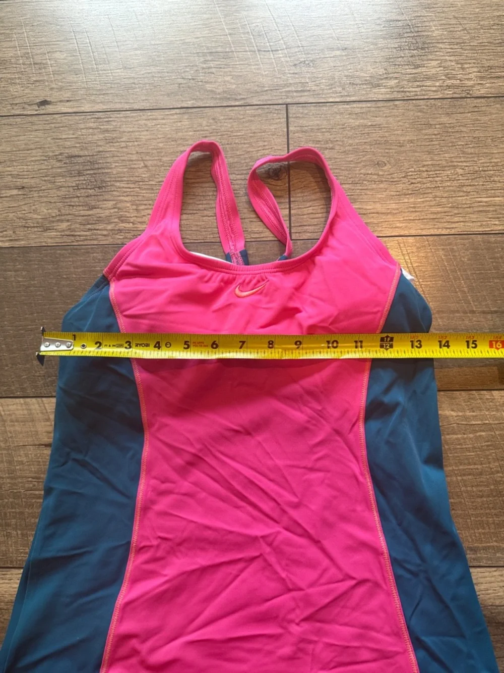 Nike Hot Pink and Teal Athletic Tankini Set - Picture 9 of 11